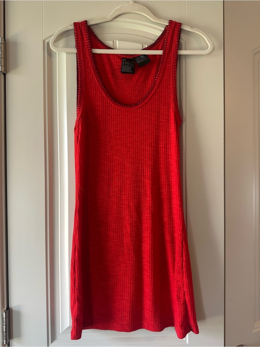 H&M Red Ribbed Knit Tank Dress - Picture 4 of 4